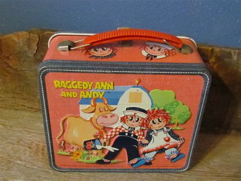 raggedy ann and andy metal lunch box|raggedy ann andy lunch box.